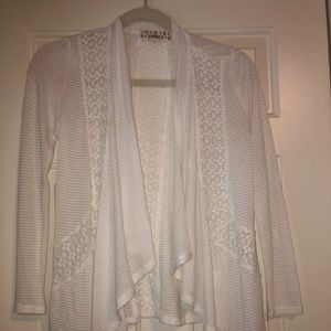 Girls white flowy sweater